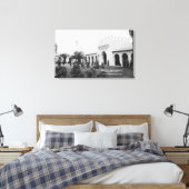 Long Beach, California Pacific SW Expo Bldg. Canvas Afdruk (Insitu (Slaapkamer))