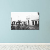 Long Beach, California Pacific SW Expo Bldg. Canvas Afdruk (Insitu (Houten vloer))