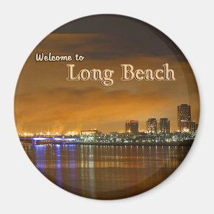 Long Beach California 's nachts Magneet