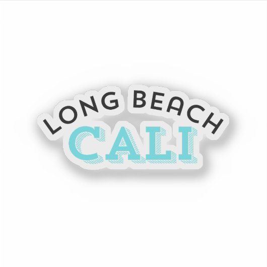 Long Beach California Sticker (Voorkant)