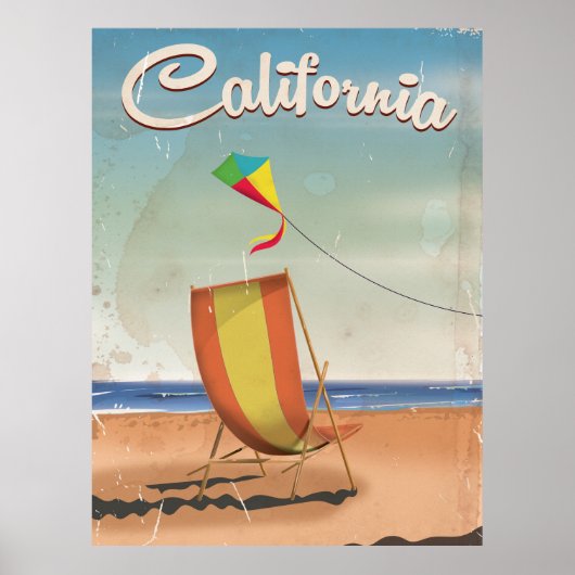 Long Beach California vintage poster (Voorkant)