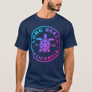 Long Beach California Zeeschildpad Tie Dye Strand T-shirt
