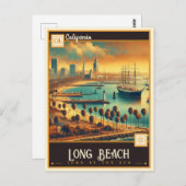 Long Beach, Californië | Briefkaart (Voorkant / Achterkant)