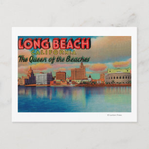 Long Beach, Californië - The Queen of Beaches Briefkaart
