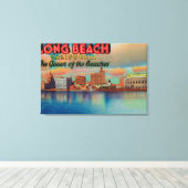 Long Beach, Californië - The Queen of Beaches Canvas Afdruk (Insitu (Houten vloer))