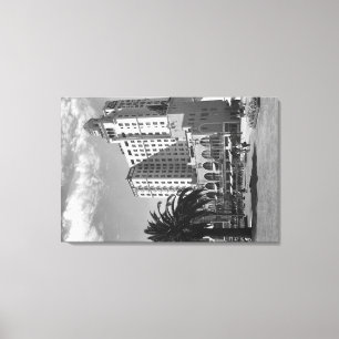 Long Beach, Californië Wilton Hotel Photography Canvas Afdruk