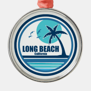 Long Beach Californische palmvogels Metalen Ornament