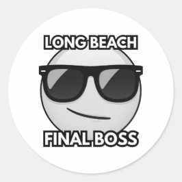 Long Beach Eindbaas Cool Emoji Sticker