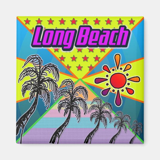 Long Beach Freedom Magnet Magneet (Voorkant)