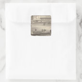 Long Beach House, Long Beach, NJ Vierkante Sticker (Tas)