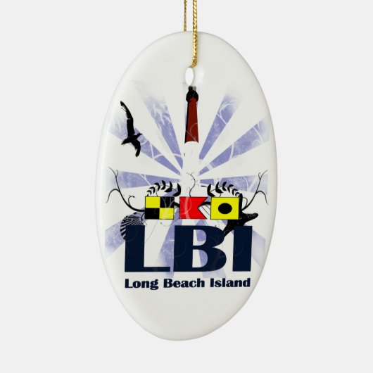 Long Beach Island Keramisch Ornament (Rechts)