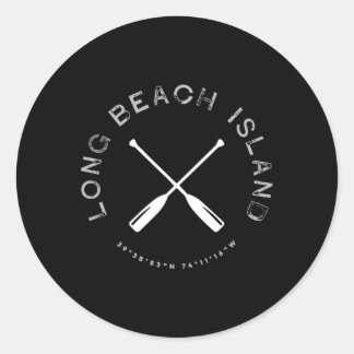 Long Beach Island Libie, New Jersey Ronde Sticker