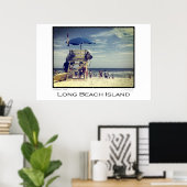 Long Beach Island Lifeguard Stand Poster (Thuiskantoor)