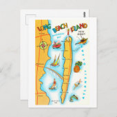  Long Beach Island, New Jersey, kaart (Voorkant / Achterkant)