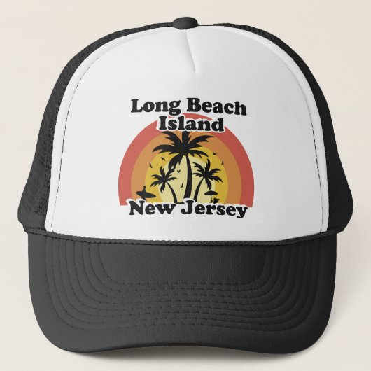  Long Beach Island, New Jersey Trucker Pet (Voorkant)