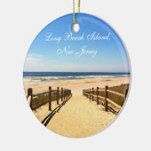 Long Beach Island, NJ LBI kerstversiering Keramisch Ornament (Links)