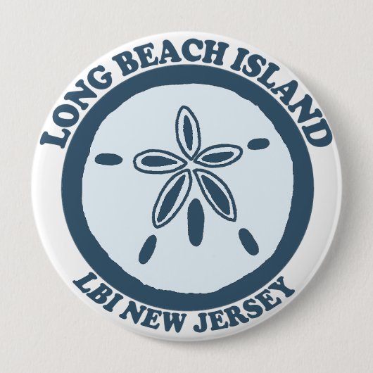 Long Beach Island Ronde Button 4,0 Cm (Voorkant)