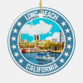 Long Beach Keramisch Ornament (Achterkant)