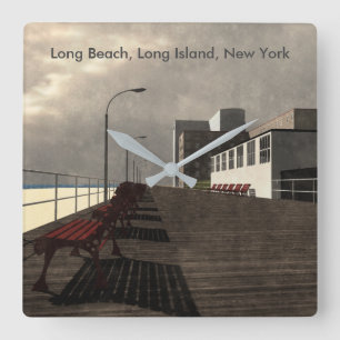 Long Beach, Long Island, New York Vierkante Klok