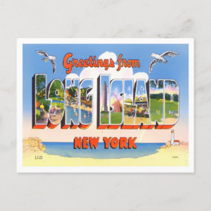 Long Beach, New York  Big Letters Briefkaart