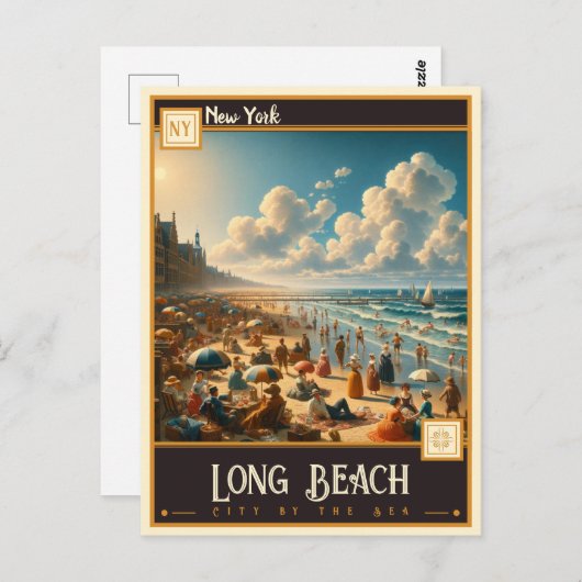 Long Beach, New York |  Briefkaart (Voorkant / Achterkant)