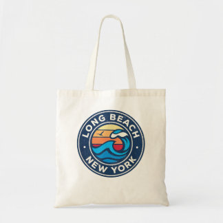 Long Beach New York NY  Nautical Waves Desi Tote Bag
