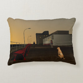 Long Beach Promenade, Long Island, NY Accent Kussen