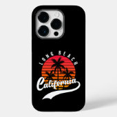 Long Beach Retro Coque-Mate iPhone 14 Pro Coque (Verso)