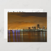 Long Beach Skyline Briefkaart (Voorkant / Achterkant)