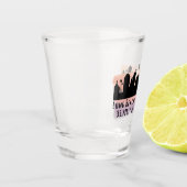 Long Beach Skyline Latitude en Lengtegraad Shot Glas (Links)