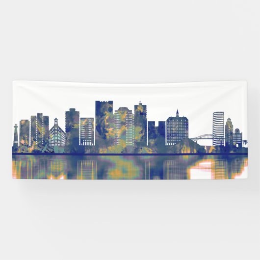 Long Beach Skyline Spandoek (Horizontaal)