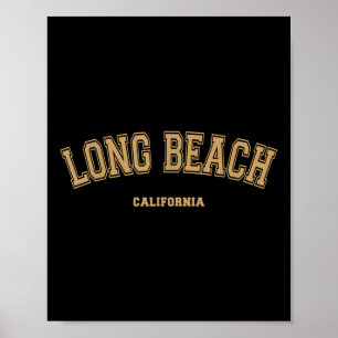 Long Beach Sports College stijl op Long Beach Poster