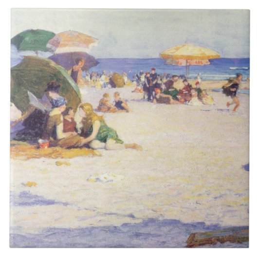 Long Beach (staat New York) Tegeltje (Voorkant)