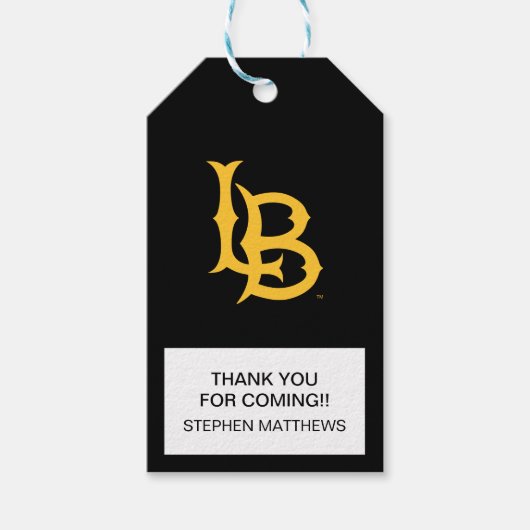 Long Beach State Logo Afstuderen Cadeaulabel (Voorkant)