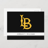 Long Beach State Logo Uitnodiging Briefkaart (Voorkant / Achterkant)