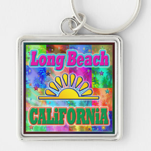 Long Beach Sun en Palms Sleutelhanger