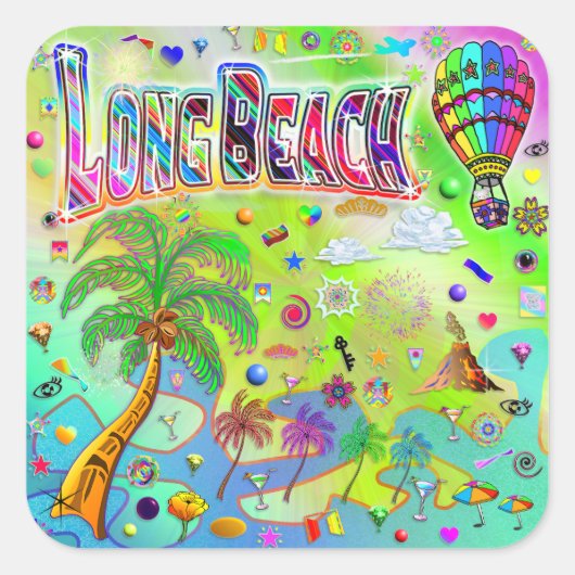 Long Beach Timeless Melody Sticker (Voorkant)