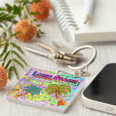 Long Beach Vacation Target Keychain (Voorkant Rechts)