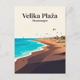Long Beach (Velika Plaža) Montenegro Briefkaart