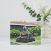 Long Beach Wa Wooden Walrus Briefkaart (Staand voorkant)
