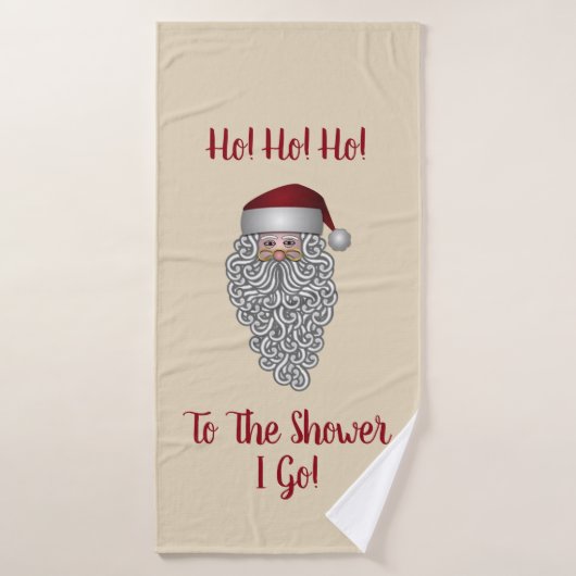 Long Beard Père Noël (Serviette de bain)