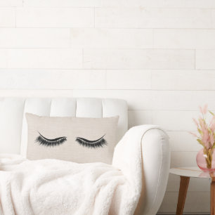 Long Black Eyelashes Kussen