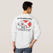 Long blanc de T-shirt de douille (Dos entier)