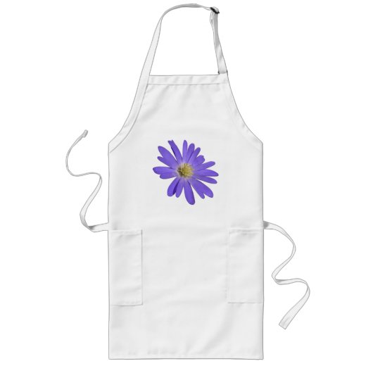 Long Bleu marguerite tablier BBBQ Bleu Fleur Beau Apron (Devant)