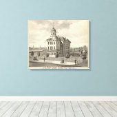 Long Branch Graded School, Long Branch, NJ Canvas Afdruk (Insitu (Houten vloer))