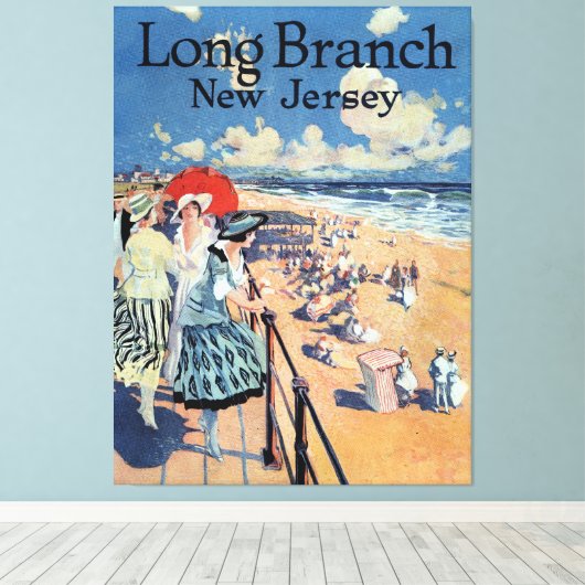 Long Branch, New Jersey 1917 Canvas Print (Insitu (Houten vloer))