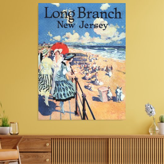 Long Branch, New Jersey 1917 Canvas Print (Insitu (Woonkamer))