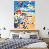 Long Branch, New Jersey 1917 Canvas Print (Insitu (Slaapkamer))