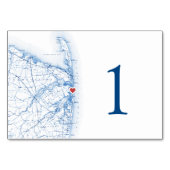 Long Branch New Jersey Bruiloft Elegante Kaart (Achterkant)