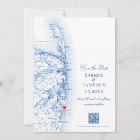 Long Branch New Jersey Kaart Elegant QR